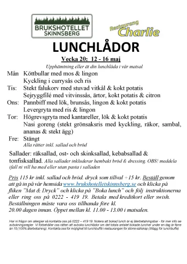 Lunchmeny