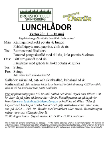 Lunchmeny