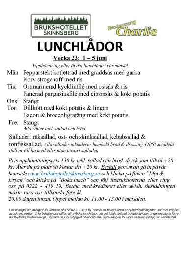 Lunchmeny