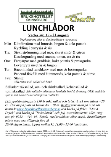 Lunchmeny