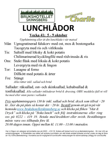 Lunchmeny