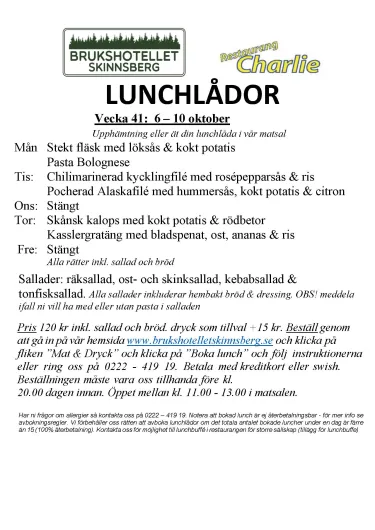 Lunchmeny