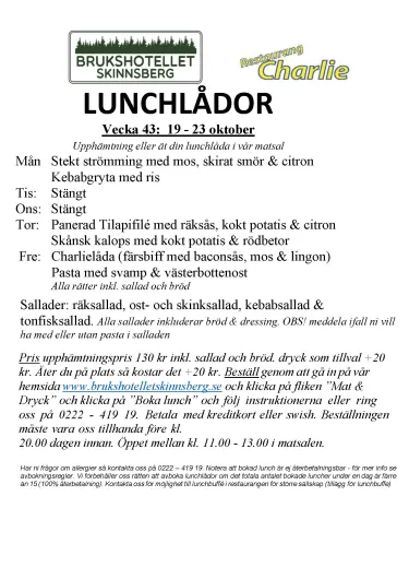 Lunchmeny
