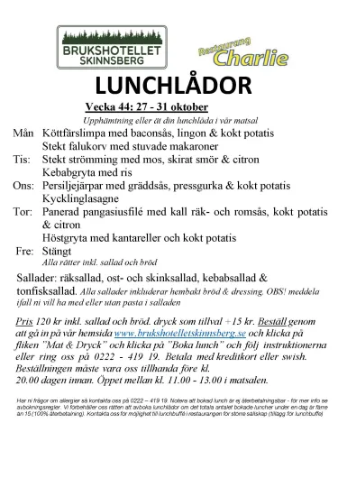 Lunchmeny